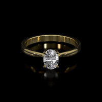 0.77 Ct. Sapphire Ring, 14K Yellow Gold 1