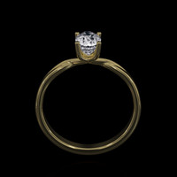 0.77 Ct. Sapphire Ring, 14K Yellow Gold 3