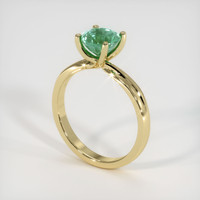 1.50 Ct. Emerald Ring, 18K Yellow Gold 2