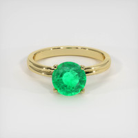 1.32 Ct. Emerald   Ring, 18K Yellow Gold 1