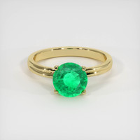 1.32 Ct. Emerald Ring, 18K Yellow Gold 1