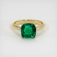 2.62 Ct. Emerald Ring, 18K Yellow Gold 1