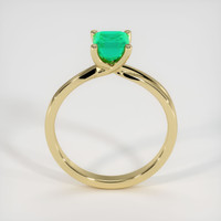 0.52 Ct. Emerald Ring, 18K Yellow Gold 3
