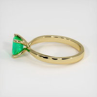 0.52 Ct. Emerald Ring, 18K Yellow Gold 4