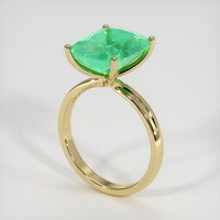 5.04 Ct. Emerald Ring, 18K Yellow Gold 2