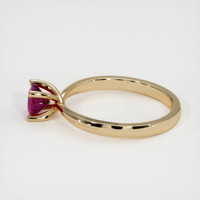 0.63 Ct. Ruby Ring, 18K Yellow Gold 4