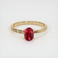 1.01 Ct. Ruby Ring, 18K Yellow Gold 1