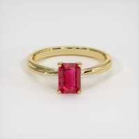 1.32 Ct. Ruby Ring, 18K Yellow Gold 1