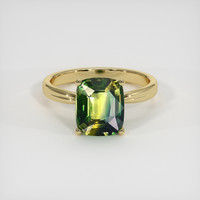5.26 Ct. Bi Color Sapphire Ring, 18K Yellow Gold 1
