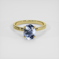 1.60 Ct. Blue Sapphire Ring, 18K Yellow Gold 1