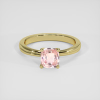 1.13 Ct. Padparadscha Sapphire Ring, 18K Yellow Gold 1