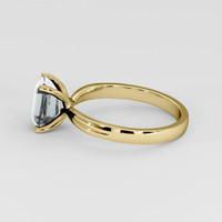 2.03 Ct. Bluish Green Sapphire Ring, 18K Yellow Gold 4