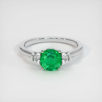 0.86 Ct. Emerald Ring, Platinum 950 1
