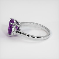 4.75 Ct. Purple Sapphire Ring, 18K White Gold 4
