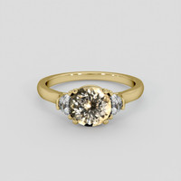 1.77 Ct. Brown Sapphire Ring, 14K Yellow Gold 1