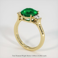 2.22 Ct. Emerald Ring, 18K Yellow Gold 2