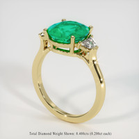 2.56 Ct. Emerald Ring, 18K Yellow Gold 2