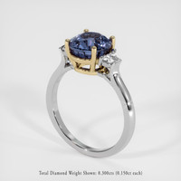 3.25 Ct. Sapphire Ring, 14K Yellow & White 2