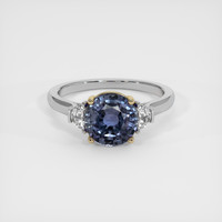 3.25 Ct. Sapphire Ring, 18K Yellow & White 1