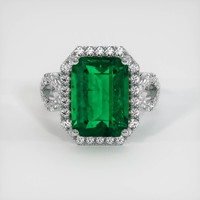 4.76 Ct. Emerald Ring, Platinum 950 1