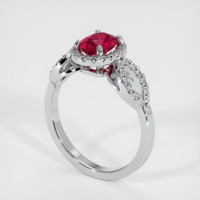 1.01 Ct. Ruby Ring, Platinum 950 2