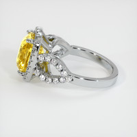 4.40 Ct. Yellow Sapphire Ring, Platinum 950 4