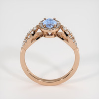 0.67 Ct. Blue Sapphire Ring, 14K Rose Gold 3