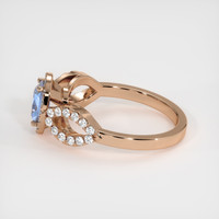 0.67 Ct. Blue Sapphire Ring, 14K Rose Gold 4