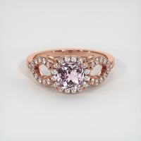 1.13 Ct. Pink Sapphire Ring, 14K Rose Gold 1