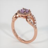 1.13 Ct. Pink Sapphire Ring, 14K Rose Gold 2