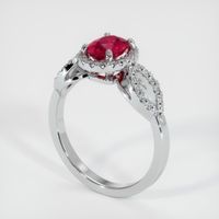 1.01 Ct. Ruby Ring, 14K White Gold 2