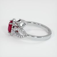 1.01 Ct. Ruby Ring, 14K White Gold 4