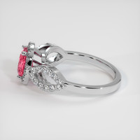 1.15 Ct. Padparadscha Sapphire Ring, 14K White Gold 4