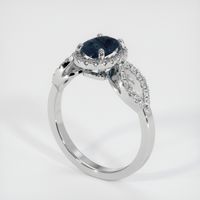 1.07 Ct. Sapphire Ring, 14K White Gold 3