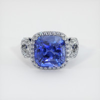 7.12 Ct. Sapphire Ring, 18K White Gold 1
