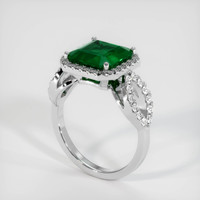 3.09 Ct. Emerald Ring, 18K White Gold 2