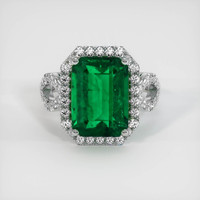 4.76 Ct. Emerald Ring, 18K White Gold 1