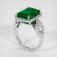 4.76 Ct. Emerald Ring, 18K White Gold 2