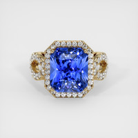 7.71 Ct. Blue Sapphire Ring, 14K Yellow Gold 1