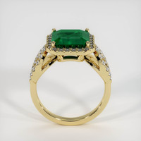 3.09 Ct. Emerald Ring, 18K Yellow Gold 3