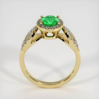 0.94 Ct. Emerald Ring, 18K Yellow Gold 3