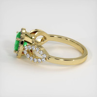 0.94 Ct. Emerald Ring, 18K Yellow Gold 4