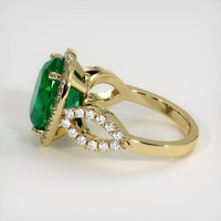 4.54 Ct. Emerald Ring, 18K Yellow Gold 4