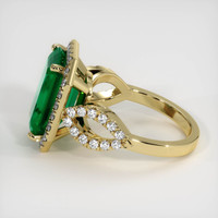 4.76 Ct. Emerald Ring, 18K Yellow Gold 4