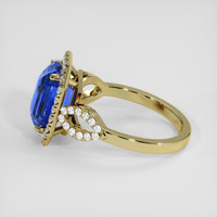 3.81 Ct. Blue Sapphire Ring, 18K Yellow Gold 4