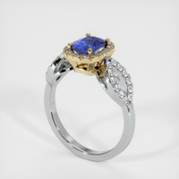1.20 Ct. Sapphire Ring, 14K Yellow & White 2