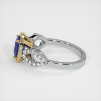 1.20 Ct. Blue Sapphire Ring, 18K Yellow & White 4