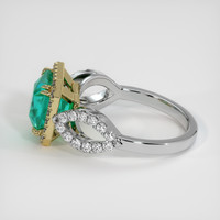 2.09 Ct. Emerald Ring, 18K Yellow & White 4