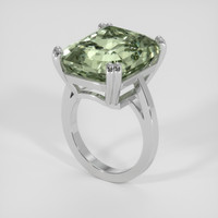 18.83 Ct. Green Prasiolite Ring, Platinum 950 2