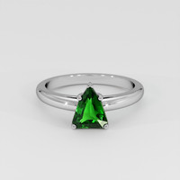 1.06 Ct. Green Tsavorite Garnet Ring, Platinum 950 1